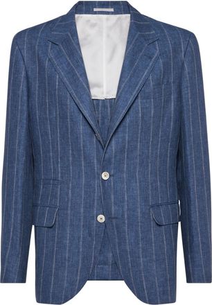 Brunello Cucinelli Twill blazer - Blauw