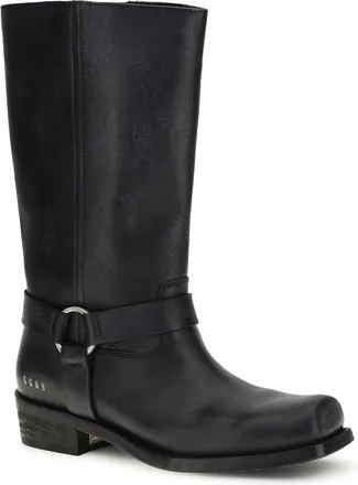 Golden Goose Womens Leather Biker Boots Black Calf Bos Taurus