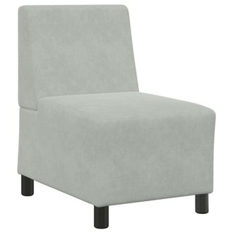 vidaXL Sof&aacute; Modular Sin Brazos Gris Claro 55 Cm Terciopelo Vidaxl