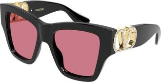 Valentino Vg 0052S 002 Zonnebrillen - Dames - Zonnebrillen - Zwart - 53 MM - Accessoires