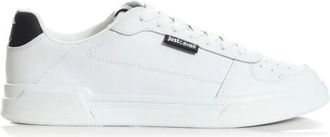Just Cavalli Round-toe Perforated Sneakers - Heren - Sneakers - Wit - 41 EU - Leer - Schoenen