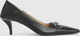 Gucci Womens Vittoria Pump, Black, Leather