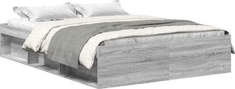 vidaXL Estructura De Cama Sonoma Gris 160x200 Cm Vidaxl