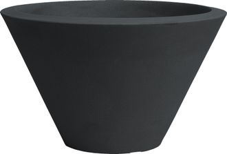 Nicoli Vaso Tondo Svasato Resina Chiron Cm. 60 Antracite