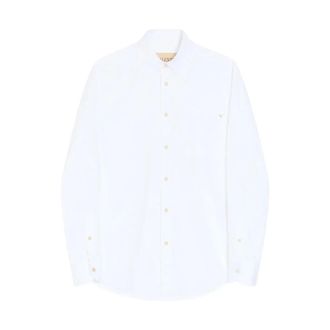 Valentino Casual Shirts, male, White, Size: 2XL Oxford Cotton Shirt with VGold