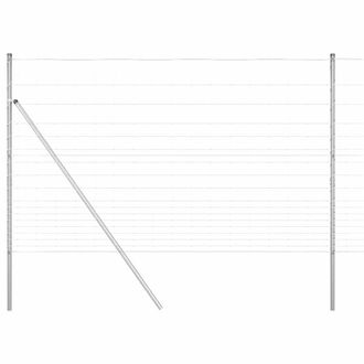 Berkfield Home Field Fence 1.5x50 m Galvanised Steel in Silver