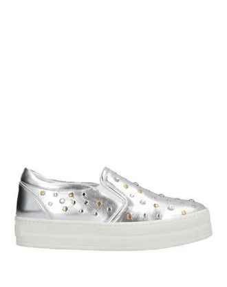 スニーカー JOHN RICHMOND Women Sneakers 26319A Grey John Richmond Women Silver Lace-Up Sneaker Size 35 NWB $420