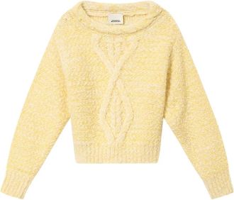 Isabel Marant Dorota kabelgebreide trui - Geel