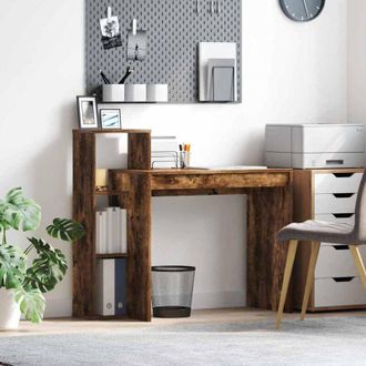 vidaXL Vidaxl - Escritorio Roble Ahumado 100 X 40 X 90 Cm Madera Contrachapada