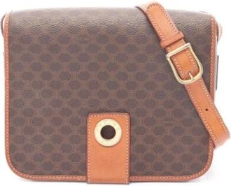 Celine Pre-owned Shoulder Bags, female, Brown, Size: ONE SIZE Pre-owned Canvas Shoulder Bag