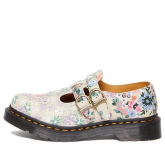 Dr. Martens (WMNS) Dr. Martens 8065 Floral Mash Up Leather Mary Jane Parchment Beige 30793292