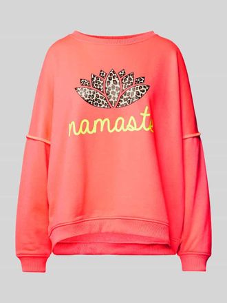 Miss Goodlife Oversized Sweatshirt mit gerippten Abschl&uuml;ssen in Pink, Gr&ouml;&szlig;e XS