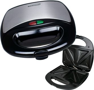 Brentwood Non Stick Dual Sandwich Maker in Black and Silver