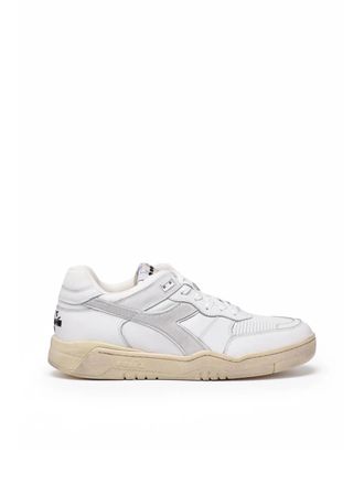 Diadora White Grey Leather B.560 Sneakers