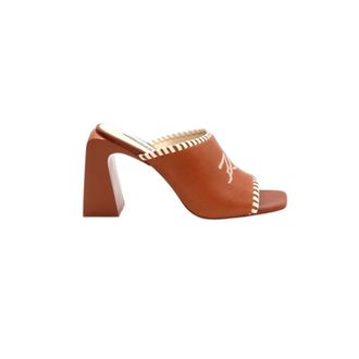 Karl Lagerfeld Schoenen, Dames, Bruin, 40 EU, Leer, Astra Nova Whipstitch Slide