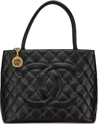 Chanel Crossbody Bags - 1997-1999 Caviar Medallion Tote - Gr. unisize - in Schwarz - für Damen