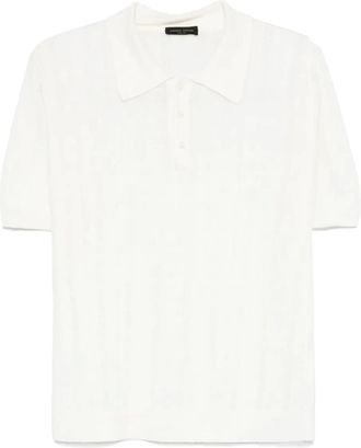Roberto Collina Polo a righe - Bianco