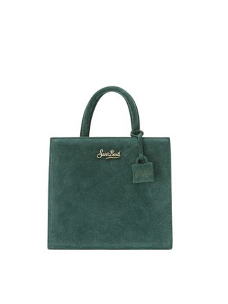 MC2 Saint Barth Midi Green Bovine Leather Shop Bag