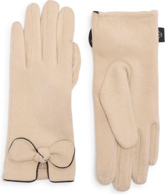 Nanette Lepore Bow Cuff Gloves in Winter White at Nordstrom Rack