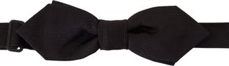 Dolce & Gabbana Elegante Zwarte Zijden Strik Mannen Stropdas