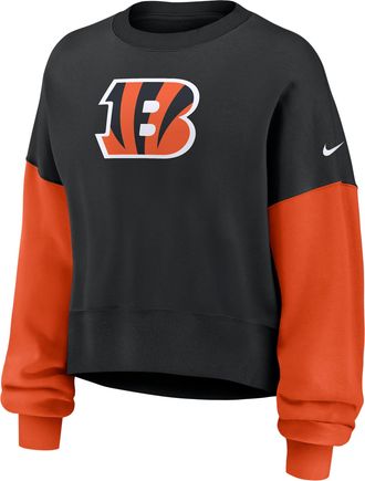 Nike Cincinnati Bengals Nike Womens NFL Pullover Crew in Black | 01D751K9A-SD2