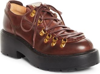 Miu Miu Lace-Up Platform Chukka Boot in Caffe at Nordstrom, Size 37.5