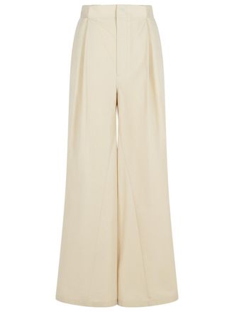 Maison Margiela Over Ivory Cotton Blend Pants