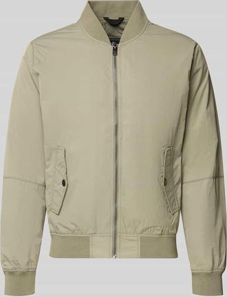 s.Oliver Red Label Regular Fit Bomberjacke mit Stehkragen in Oliv, Gr&ouml;&szlig;e 3XL