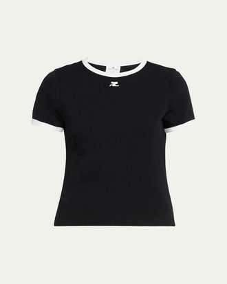 Courr&egrave;ges Signature Contrast T-Shirt