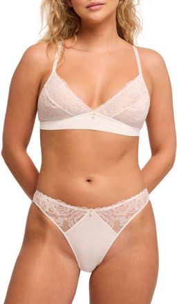 Fleur't Bridal Bralette & Briefs Set in Chantilly/Champagne at Nordstrom, Size Large