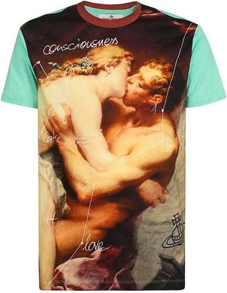 Vivienne Westwood Maxi Print Katoenen T-shirt - Heren - T-shirts - Veelkleurig - XS - Katoen - Tops