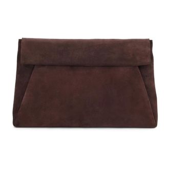 Kazar Borsa a mano effetto busta in camoscio - - Bags - Donna - Marrone - ONE SIZE