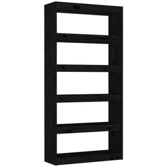 vidaXL Vidaxl - Estanter&iacute;a/divisor De Espacios Madera Pino Negro 80x30x167,4 Cm