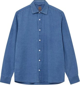 Mos Mosh MOS Mosh - Casual Hemden - Heren - Overhemden - Blauw - Maat: S