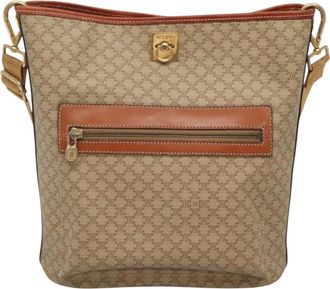 Celine Macadam Beige Canvas Shoulder Bag (Pre-Owned)