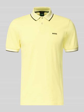 HUGO BOSS Slim Fit Poloshirt aus reiner Baumwolle Modell PAUL in GELB, Gr&ouml;&szlig;e XXXL