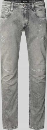 Replay Slim Fit Jeans im Used-Look Modell Anbass in Hellgrau, Gr&ouml;&szlig;e 30/30