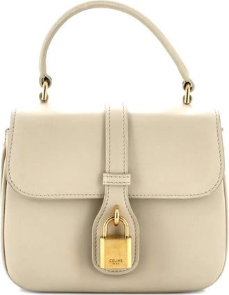 Celine Tabou Top Handle Bag Smooth Calfskin Mini satchel - Beige