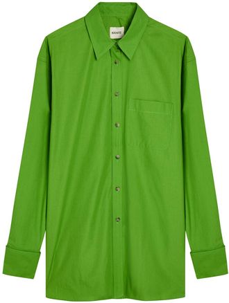 Khaite Newton Cotton-poplin Shirt - Green - S (UK8-10 / S)