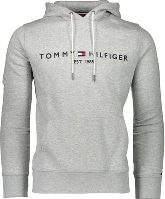Tommy Hilfiger Hoodie met geborduurd Tommy-logo - Heren - Hoodies - Grijs - S - Katoen - Hoodies & sweatvesten