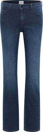 Mustang Straight-Jeans MUSTANG Damen Style Crosby Relaxed Straight, Damen, Gr. 46, L&auml;nge 30, blau (840 dunkelblau), Denim/Jeans, 99% Baumwolle, 1% Elasthan, u