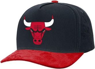 Mitchell & Ness Mens Mitchell & Ness Black/Red Chicago Bulls May Flowers Adjustable Hat at Nordstrom