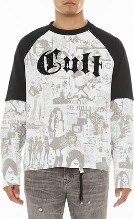 Cult of Individuality Layered Long Sleeve Raglan T-Shirt in White at Nordstrom, Size Xx-Large