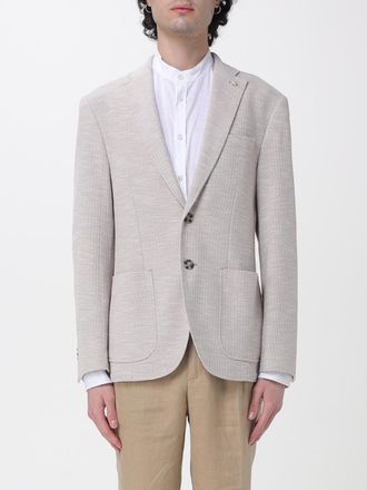 Manuel Ritz Blazer a monopetto in cotone e lino Manuel Ritz