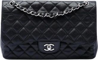 Chanel Pre-owned Classic Double Flap Schoudertas - Dames - Vintage Schoudertas - Zwart - ONE Size - Leer - Vintage