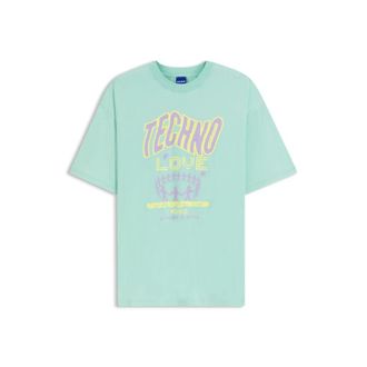 HUGO BOSS Cotton-jersey T-shirt with printed artwork
