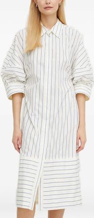 Day Birger Et Mikkelsen Abito midi a righe - Bianco