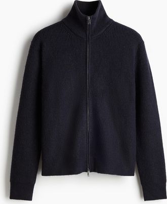 H&M Cardigan mit Zipper in Regular Fit - Blue