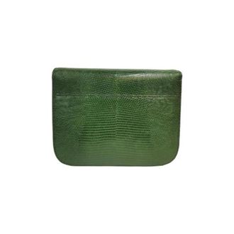Celine Pre-owned Vintage Cross Body Tas - Dames - Pre-owned - Groen - Maat: ONE Size Leer