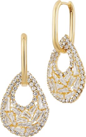 Savvy Cie Jewels PAVE DOORKNOCKER EARRINGS